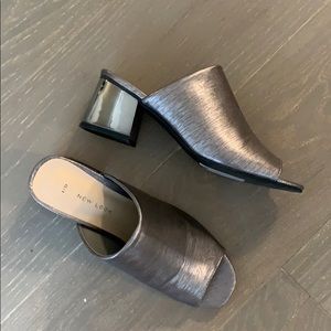 Silver ASOS mules